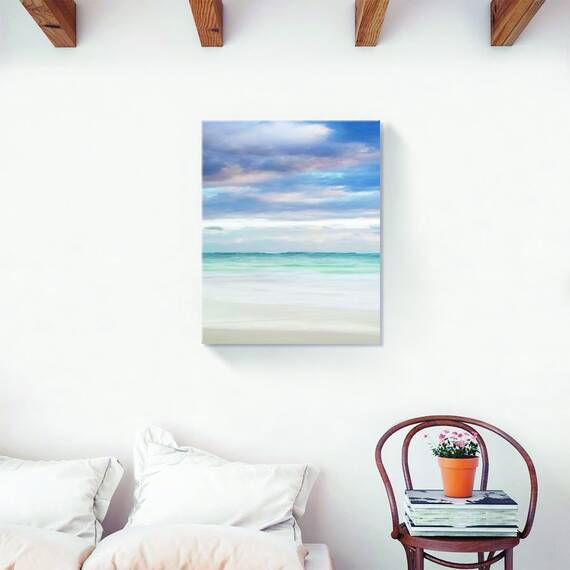 Tablou Canvas - Peisaj, Plaja, Mare, Valuri, Nori, Vara, Marime: 40 x 50 cm - 2- Roveli