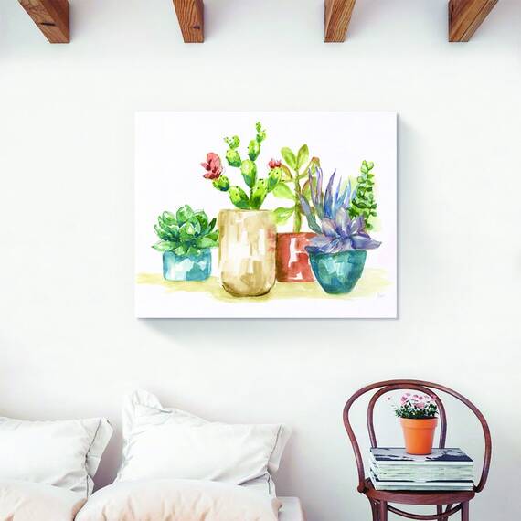 Tablou Canvas - Plante, Cactus, Vaze, Color, Marime: 40 x 50 cm - 2- Roveli