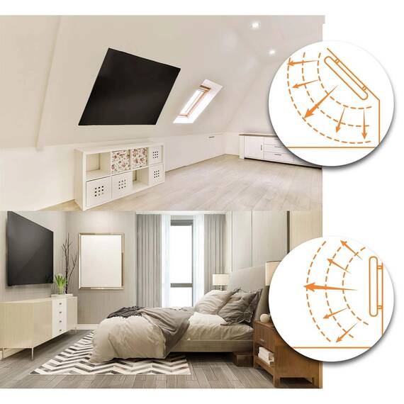 Panou radiant cu infrarosu Berdsen, 800 W, incalzitor electric perete, tavan sau picioare, Carbon Crystal Far Infrared, caldura in 5 minute, fara uscarea aerului, silentios, buton ON/OFF, protectie supraincalzire, cablu 1,5 m, 100 x 60 x 1,2 cm, Negru - 12- Roveli