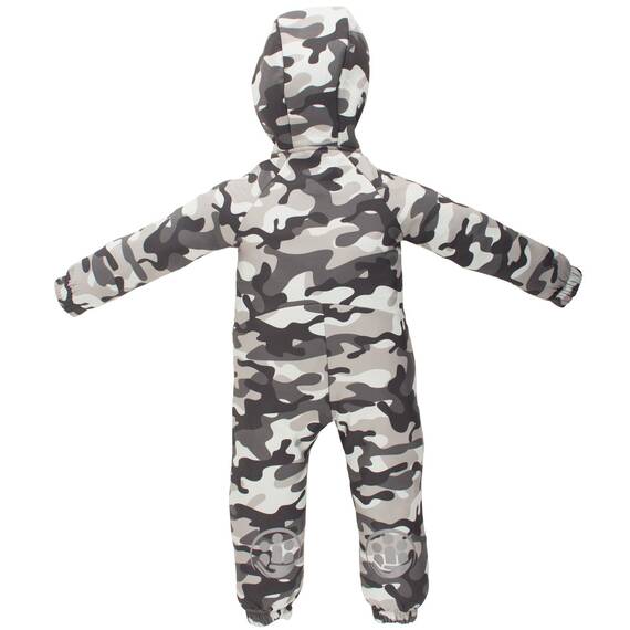 Salopeta impermeabila pentru copii Kidscare, cu protectie la vant si ploaie cu imprimeu Camuflaj - 6- Roveli