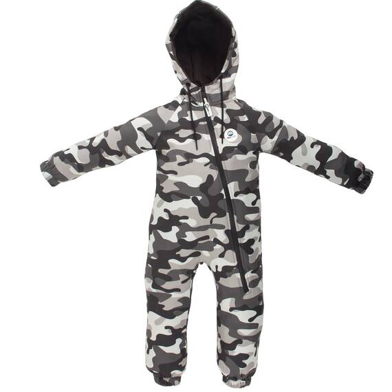 Salopeta impermeabila pentru copii Kidscare, cu protectie la vant si ploaie cu imprimeu Camuflaj - 4- Roveli