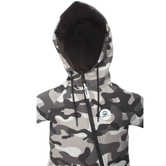 Salopeta impermeabila pentru copii Kidscare, cu protectie la vant si ploaie cu imprimeu Camuflaj - 5- Roveli