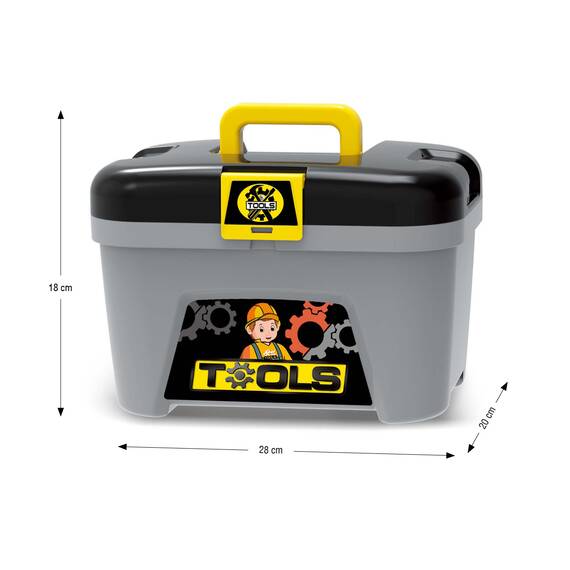 Atelier de lucru 3 in 1 pentru copii TinyMini, trusa de scule cu valiza si carucior mobil, 3 ani+ - 10- Roveli