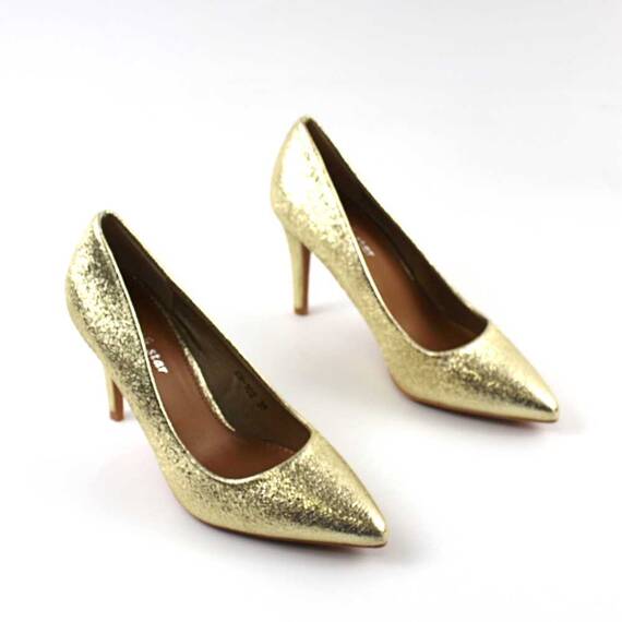 ​Pantofi eleganti de dama ,pentru ocazii speciale GH-102-GOLD, Culoare (12): Auriu, Marime (12): 39 - 2- Roveli