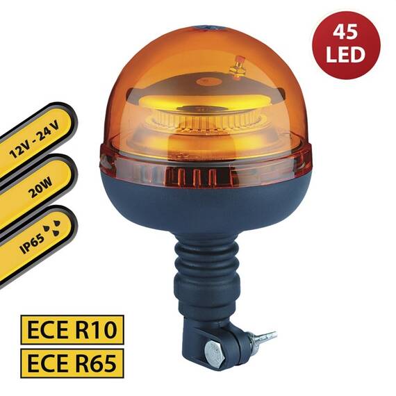 GIROFAR LED BAZA FLEXIBILA 12/24V 20W LUMINA PORTOCALIE - 3- Roveli