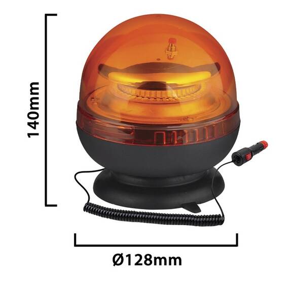 GIROFAR LED BAZA MAGNETICA 12/24V 20W LUMINA PORTOCALIE - 2- Roveli