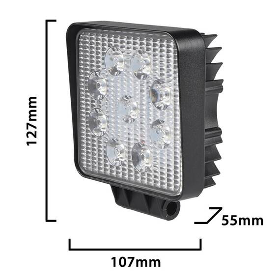 PROIECTOR AUTO LED 12/24V 27W 1800LM IP67 - 2- Roveli