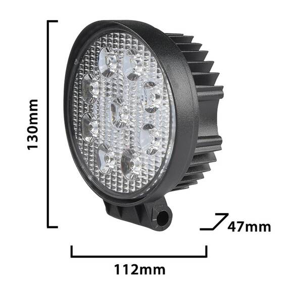 PROIECTOR AUTO LED 12/24V 27W 1800LM IP67 - 2- Roveli