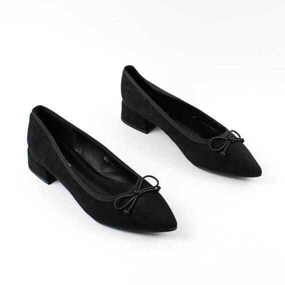 Pantofi usori  de dama , cu toc mic 502-BLACK, Culoare (12): Negru, Marime (12): 38* - 2- Roveli