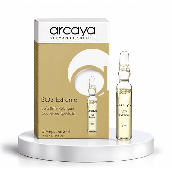Arcaya SOS Extreme - Fiole calmante pentru ten sensibil, cu roseata si capilare vizibile, 5 buc x 2 ml - - Roveli