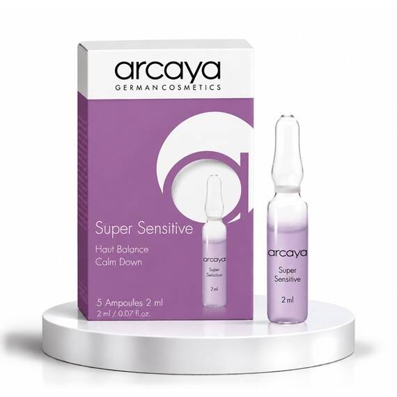 Arcaya Super Sensitive Beta Glucan Sensitive - Fiole calmante si hidratante pentru ten sensibil, 5 buc x 2 ml - - Roveli