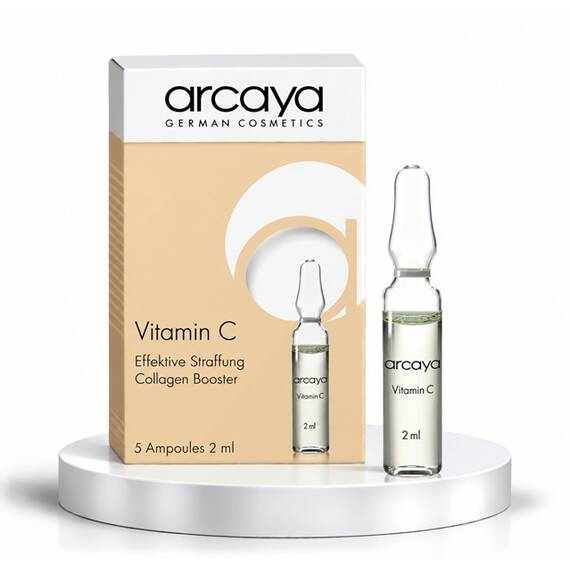 Arcaya Vitamin C - Fiole antioxidante cu vitaminele C si E pentru luminozitate si uniformizarea tenului, 5 buc x 2 ml - - Roveli
