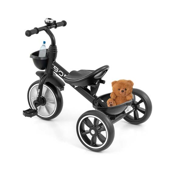 Tricicleta cu cadru robust din otel, roti Eva, +24 luni, Bobby Black - 12- Roveli
