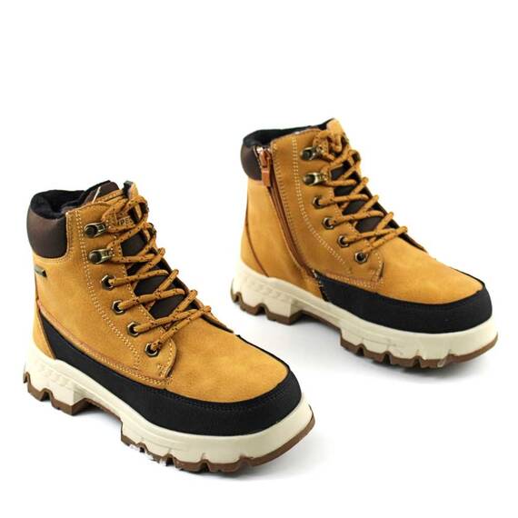 Bocanci impermeabili pentru copii , cu talpa antiaderenta C40317-3-KAKI, Culoare (12): Camel, Marime (12): 37 - 2- Roveli
