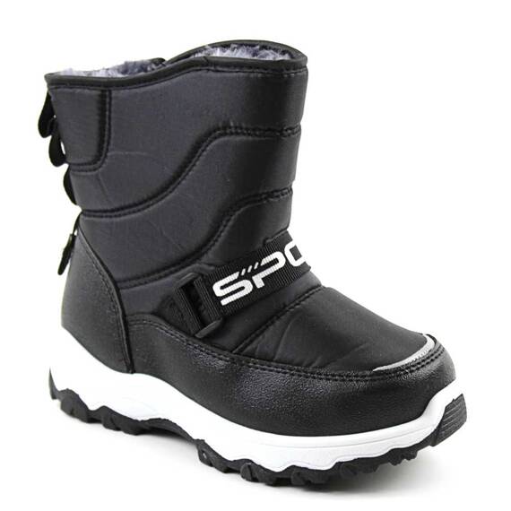 Cizme imblanite de zapada , pentru copii A29-BLACK, Culoare (12): Negru, Marime (12): 35 - - Roveli