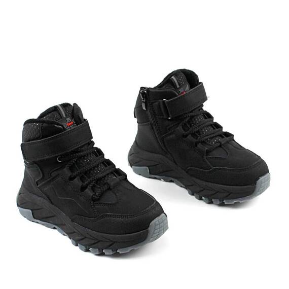 Ghete sport , imblanite , pentru copii , cu talpa groasa C40361-BLACK, Culoare (12): Negru, Marime (12): 35 - 2- Roveli