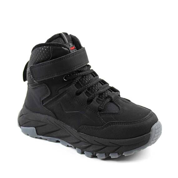 Ghete sport , imblanite , pentru copii , cu talpa groasa C40361-BLACK, Culoare (12): Negru, Marime (12): 36 - - Roveli