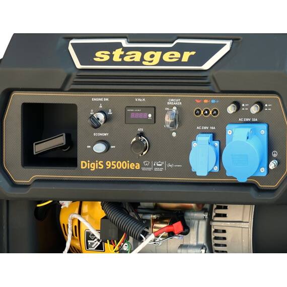 Stager DigiS 9500iea Generator digital invertor open-frame 9.5kW, monofazat, benzina, optional automatizare, autonomie pana la 16h - 4- Roveli