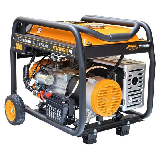 Stager FD 3600ER Automatic Generator curent monofazat, 230V, 3.0kW, benzină, conector ATS, multistart, autonomie pana la 20h - 4- Roveli