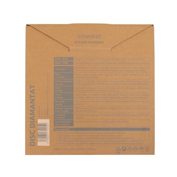 Stager URBAN CUT Disc diamantat pentru beton/asfalt 500mmx25.4-Px10mmx3.6mm - 2- Roveli