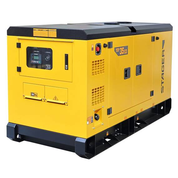 Stager YDY35S3 Generator insonorizat 35kVA, 46A, 1500rpm, trifazat, diesel - - Roveli