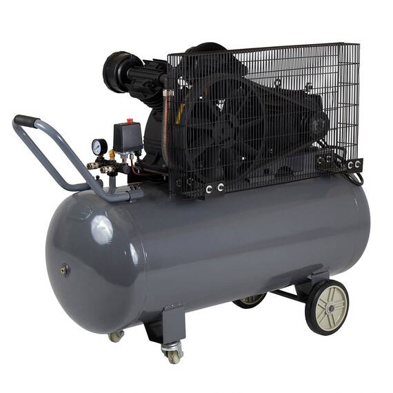 Stager HMV0.6/200 compresor aer, 200L, 8bar, 600L/min, trifazat, angrenare curea - 3- Roveli