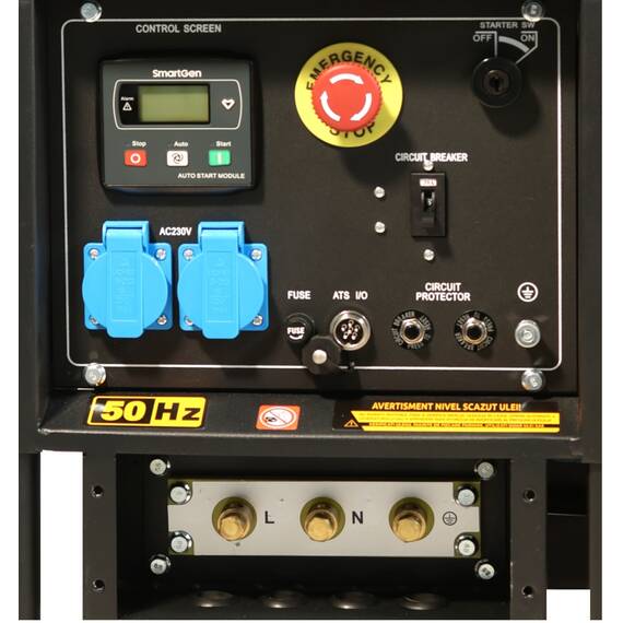 Stager YDE12E Generator open-frame 10kVA, 39A, 3000rpm, monofazat, diesel, pornire electrica - 2- Roveli