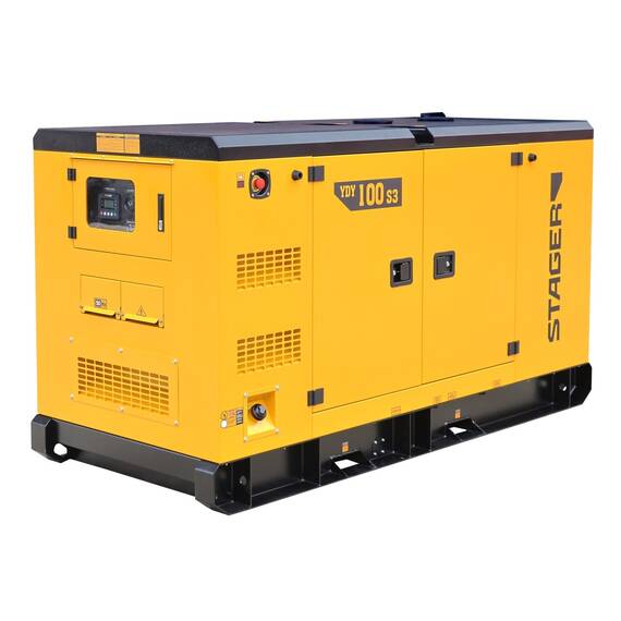 Stager YDY100S3 Generator insonorizat 100kVA, 130A, 1500rpm, trifazat, diesel - - Roveli
