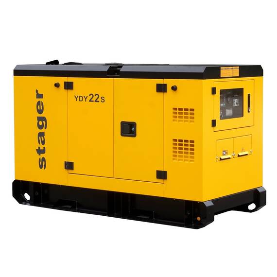Stager YDY22S Generator insonorizat 22kVA, 87A, 1500rpm, monofazat, diesel - 3- Roveli
