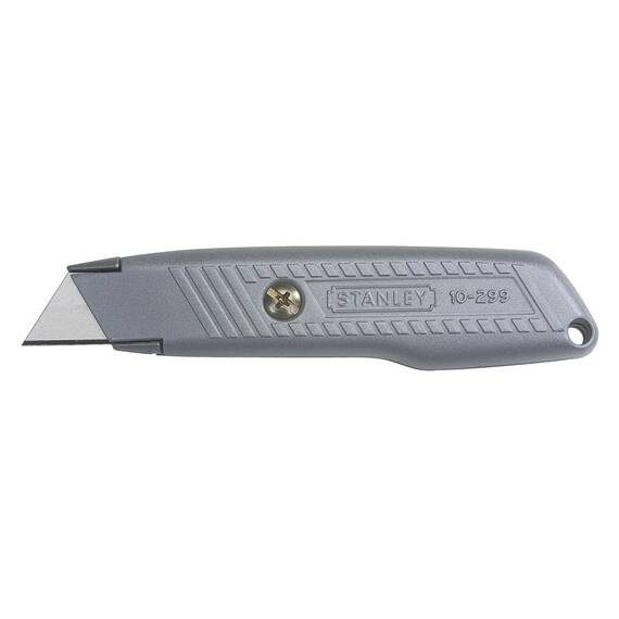 Stanley 0-10-299 Cutter cu lama fixa trapezidala 136mm + 3 lame trapezoidale - - Roveli
