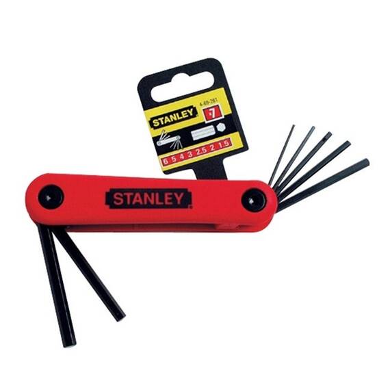 Stanley 4-69-261 Set 7 chei imbus pliabili 1.5, 2, 2.5, 3, 4, 5, 6 mm - - Roveli