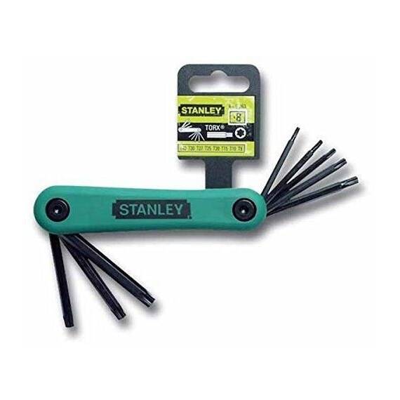 Stanley 4-69-263 Set 8 chei Torx pliabili in carcasa T9/T10/T15/T20/T25/T27/T30/T40 - - Roveli