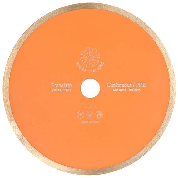 Tudee Disc diamantat debitare portelan, premium, 230x22.2x8x1.6mm - - Roveli