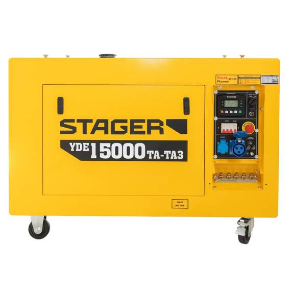 Generator profesional Stager YDE15000TA-TA3, 11.5 kW, DualPower 230-400V, insonorizat, diesel, 3000rpm, pornire electrica - 8- Roveli