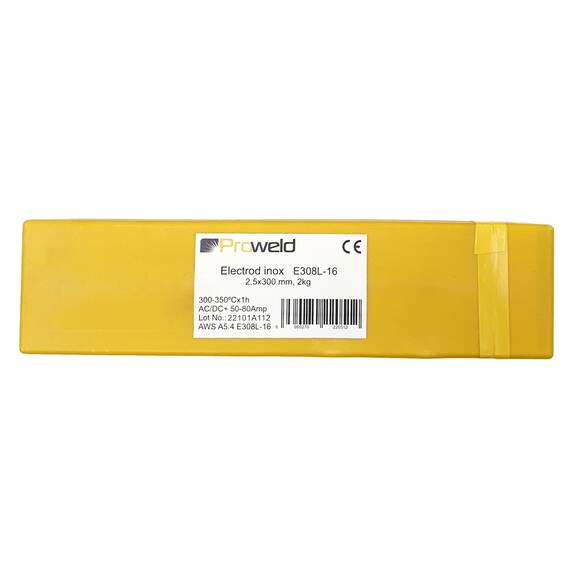 ProWELD E308L-16 electrod inox, 2.5x300mm, tub 2kg - 2- Roveli