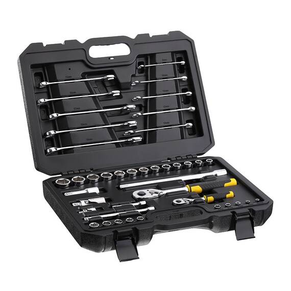 Stanley STMT82832-1 Set tubulare 1/4"+1/2"+ chei - 41 piese - 3- Roveli