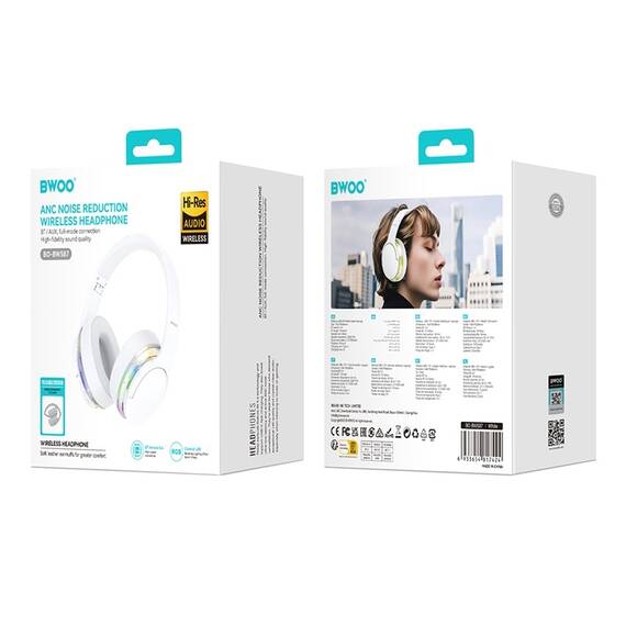 CASCA BLUETOOTH SI ANC PREMIUM SOUND - ALB - 5- Roveli
