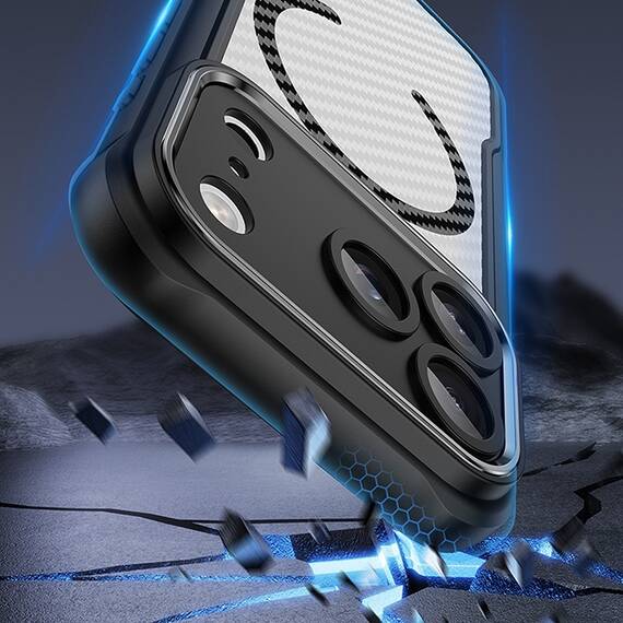 HUSA PROTECTIE CARBON DEFENDER MAG IPHONE 17 PRO MAX 6.9" - NEGRU - 5- Roveli