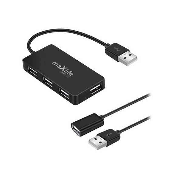 USB HUB 4 USB CABLU 0.15M + CABLU 1.5M - - Roveli