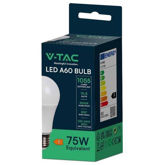 BEC LED A60 E27 10.5W 3000K ALB CALD - 3- Roveli