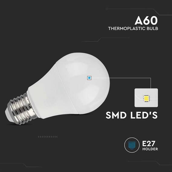 BEC LED A60 E27 10.5W 6500K ALB RECE - 5- Roveli