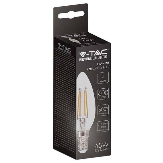 BEC LED E14 6W CU FILAMENT 4000K ALB NEUTRU - 3- Roveli