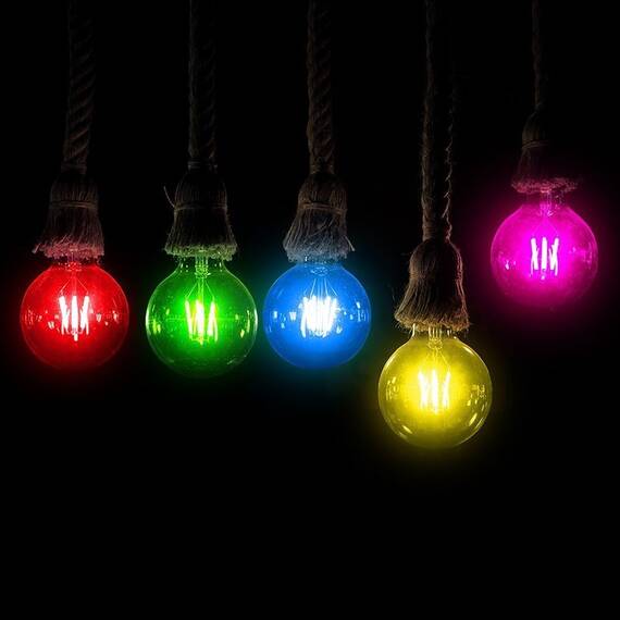 BEC LED G45 E27 2W CU FILAMENT LUMINA ROSIE - 7- Roveli