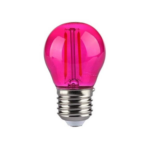 BEC LED G45 E27 2W CU FILAMENT LUMINA ROZ - - Roveli