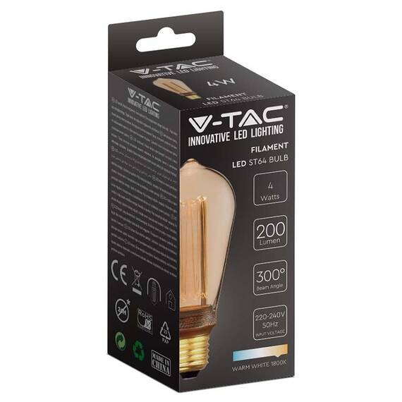 BEC LED ST64 E27 4W CU FILAMENT1800K MODEL EDISON - 3- Roveli