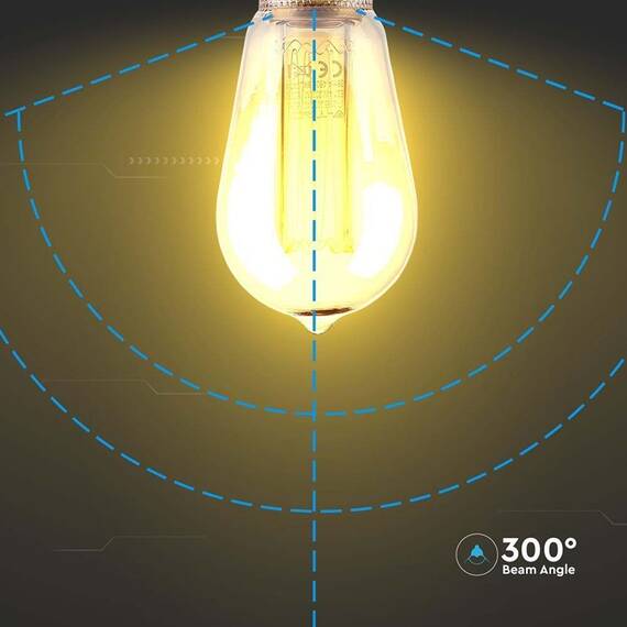 BEC LED ST64 E27 4W CU FILAMENT1800K MODEL EDISON - 6- Roveli
