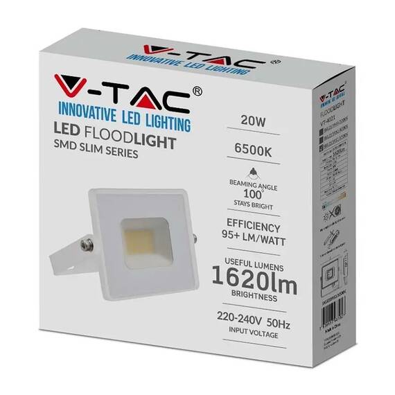 REFLECTOR LED SMD 20W 6500K IP65 - ALB - 5- Roveli