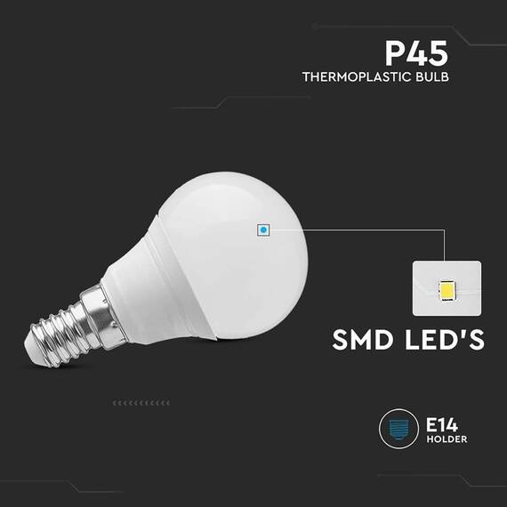 BEC LED P45 E14 6.5W 4000K ALB NEUTRU CIP SAMSUNG - 5- Roveli