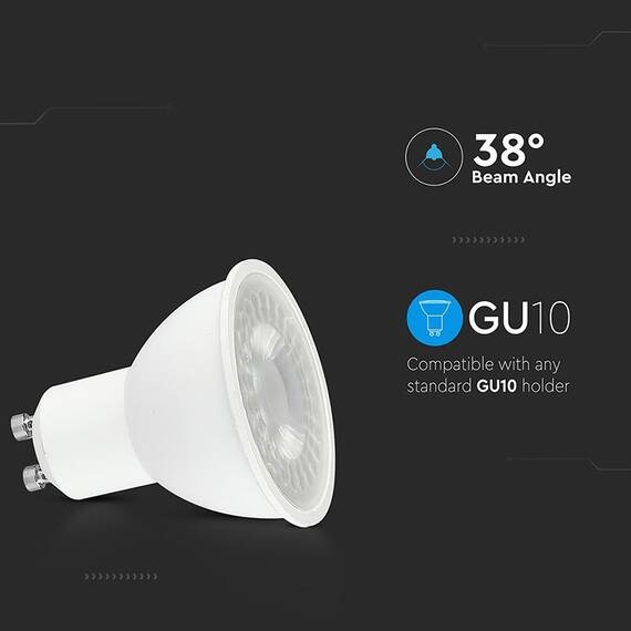 BEC SPOT LED GU10 7.5W 220-240V 6400K ALB RECE - 7- Roveli