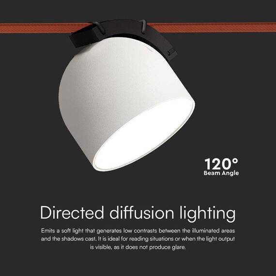 CORP LED MAGNETIC TRACKLIGHT 12W 3000K - ALB - 9- Roveli